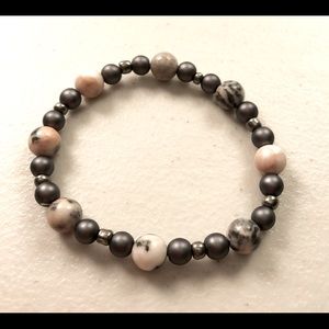 Jasper & Glass Beaded Bracelet
